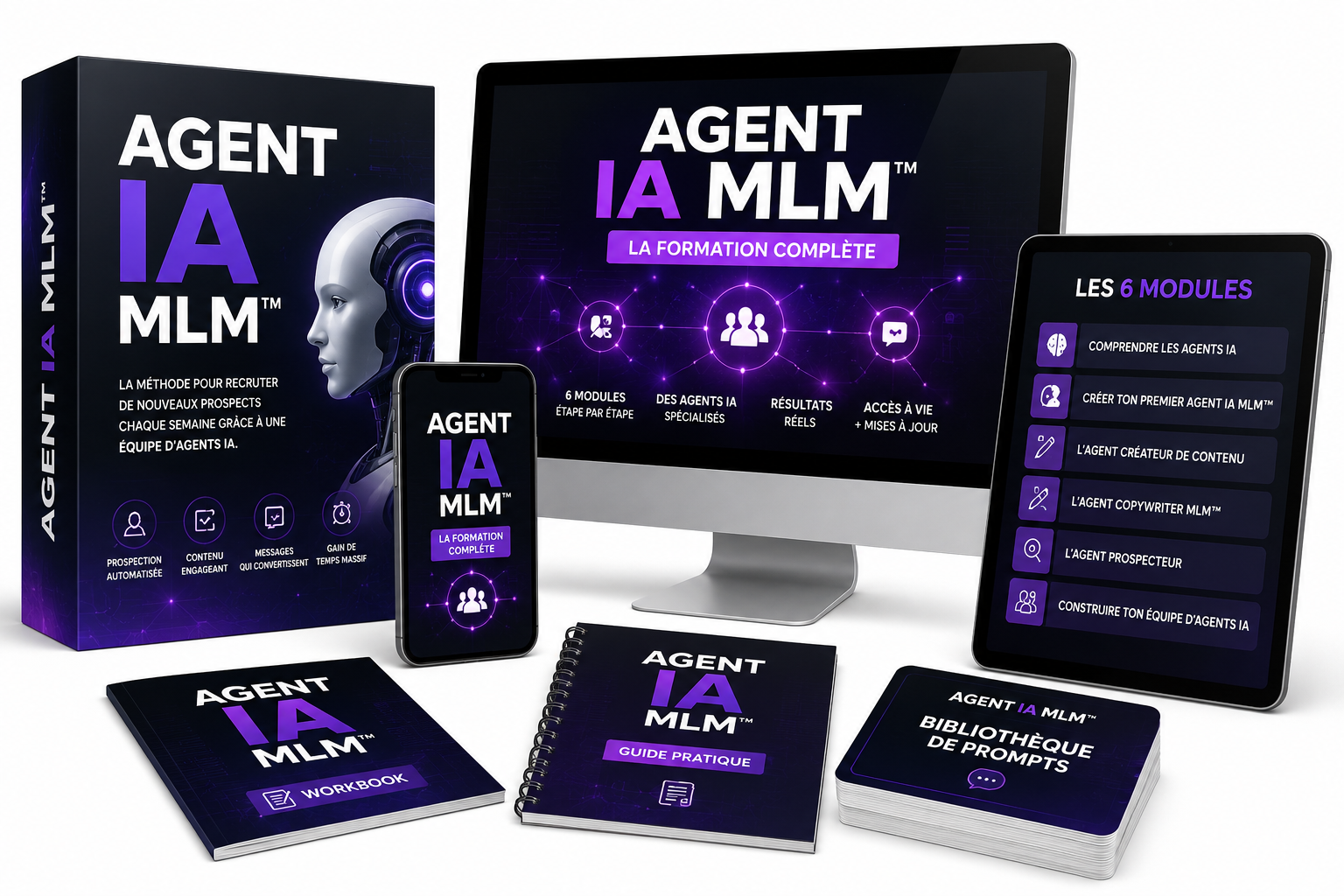 Formation AGENT IA MLM™ - mockups produit